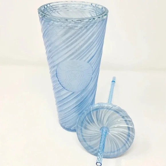 Starbucks Light Blue Swirl Cold Cup Venti 24 oz Summer 2024 NWT - Picture 6 of 8